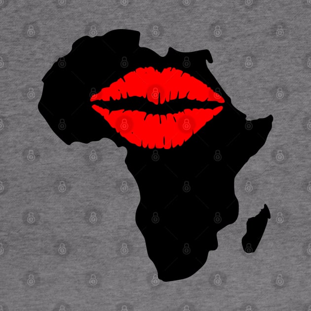 Kiss for Africa Motherland Black Heritage Pride Gift by Merchweaver